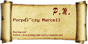 Porpáczy Marcell névjegykártya