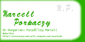marcell porpaczy business card